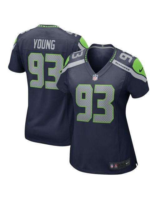 Cameron Young 93 Seattle Seahawks Women’s Game Jersey – College Navy