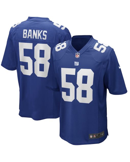 Carl Banks 58 New York Giants Men Game Retired Jersey – Royal