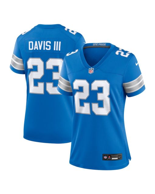 Carlton Davis III 23 Detroit Lions Women’s Game Jersey – Blue