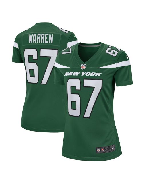 Carter Warren 67 New York Jets Women Game Jersey – Gotham Green