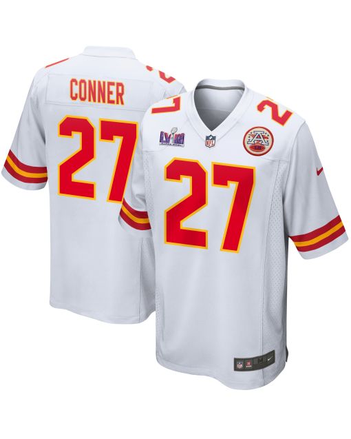 Chamarri Conner 27 Kansas City Chiefs Super Bowl LVIII Patch Game Men Jersey – White