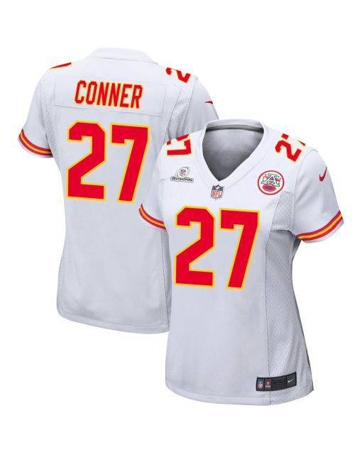Chamarri Conner 27 Kansas City Chiefs Super Bowl LVIII Patch Game Women Jersey – White