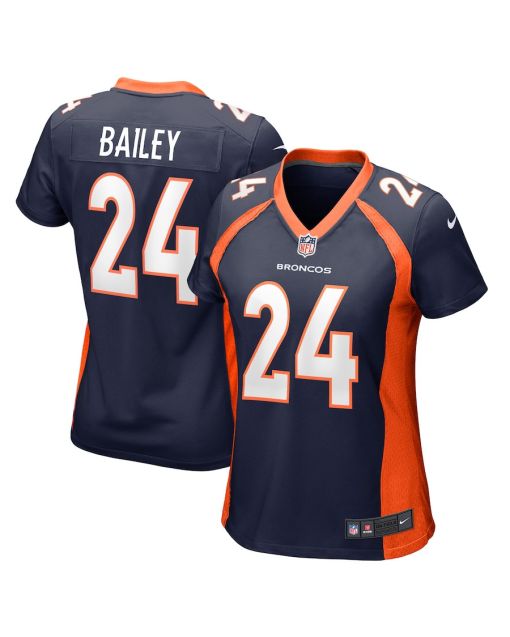 Champ Bailey 24 Denver Broncos Women Retired Jersey – Navy
