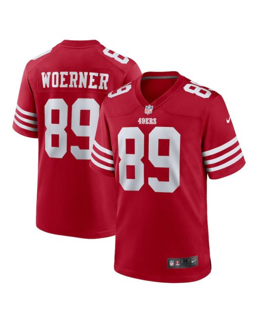Charlie Woerner 89 San Francisco 49ers Game Men Jersey – Scarlet