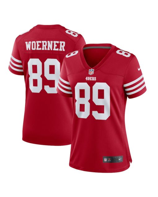 Charlie Woerner 89 San Francisco 49ers Women Game Jersey – Scarlet