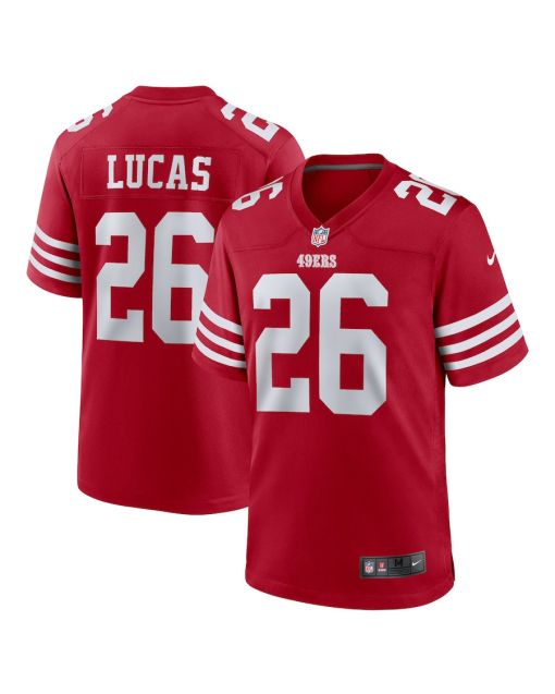 Chase Lucas 26 San Francisco 49ers Team Game Men Jersey – Scarlet