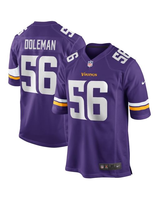 Chris Doleman 56 Minnesota Vikings Men Game Retired Jersey – Purple