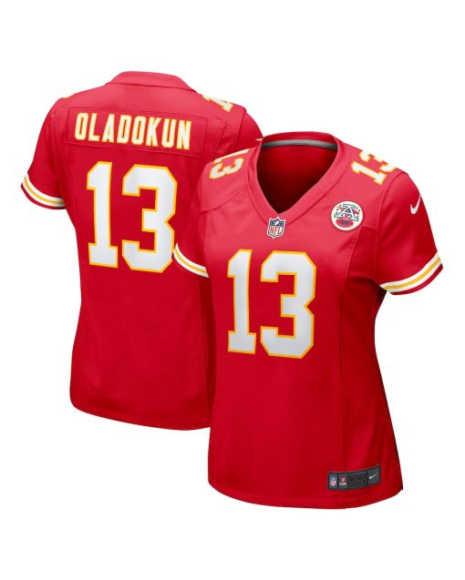 Chris Oladokun 13 Kansas City Chiefs Women Game Jersey – Red