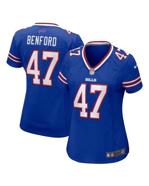 Christian Benford 47 Buffalo Bills Women Game Jersey – Royal