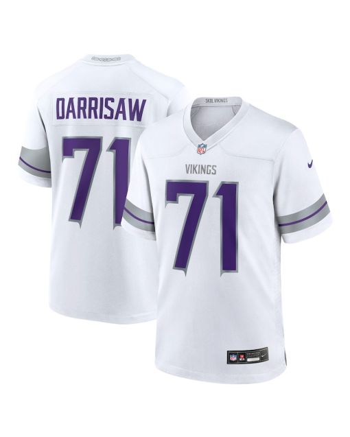 Christian Darrisaw 71 Minnesota Vikings Alternate Game Men Jersey – White
