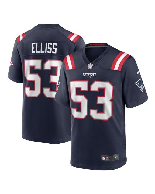 Christian Elliss 53 New England Patriots Team Game Men Jersey – Navy
