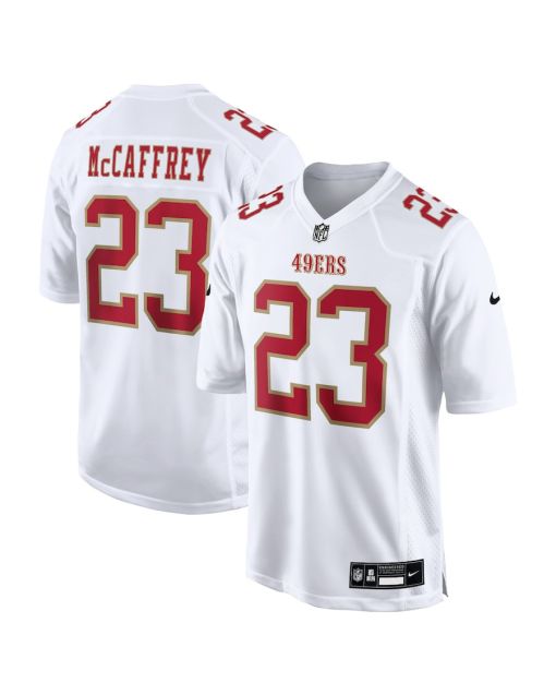 Christian McCaffrey 23 San Francisco 49ers Fashion Game Men Jersey – Tundra White