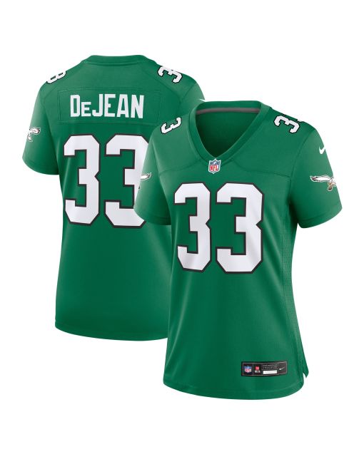 Cooper DeJean 33 Philadelphia Eagles Women’s Alternate Game Jersey – Kelly Green