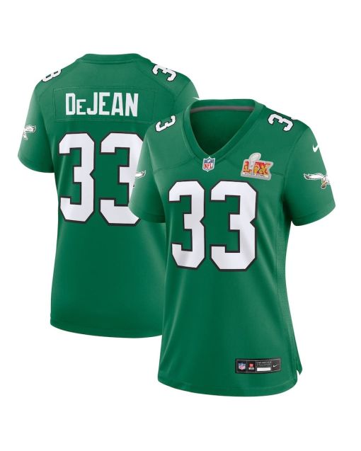 Cooper DeJean 33 Philadelphia Eagles Women’s Super Bowl LIX 2nd Alternate Game Jersey – Kelly Green