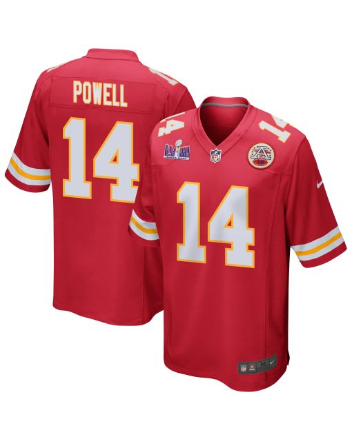 Cornell Powell 14 Kansas City Chiefs Super Bowl LVIII Patch Game Men Jersey – Red
