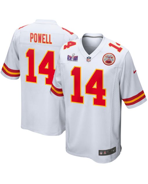 Cornell Powell 14 Kansas City Chiefs Super Bowl LVIII Patch Game Men Jersey – White