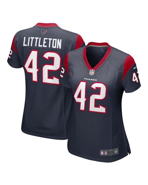 Cory Littleton 42 Houston Texans Women Team Color Jersey – Navy