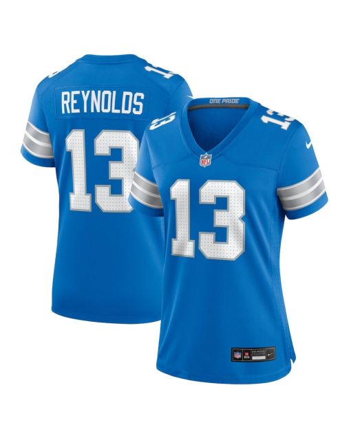 Craig Reynolds 13 Detroit Lions Women’s Team Game Jersey – Blue