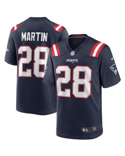 Curtis Martin 28 New England Patriots Men Game Retired Jersey – Navy