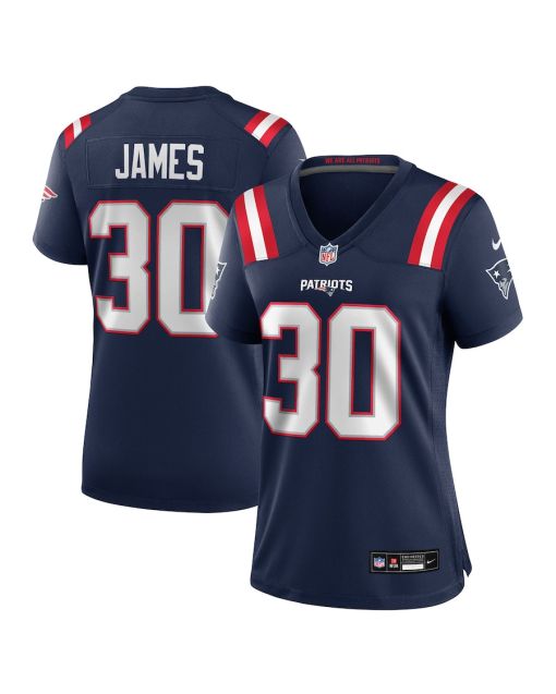 D.J. James 30 New England Patriots Women’s Team Game Jersey – Navy