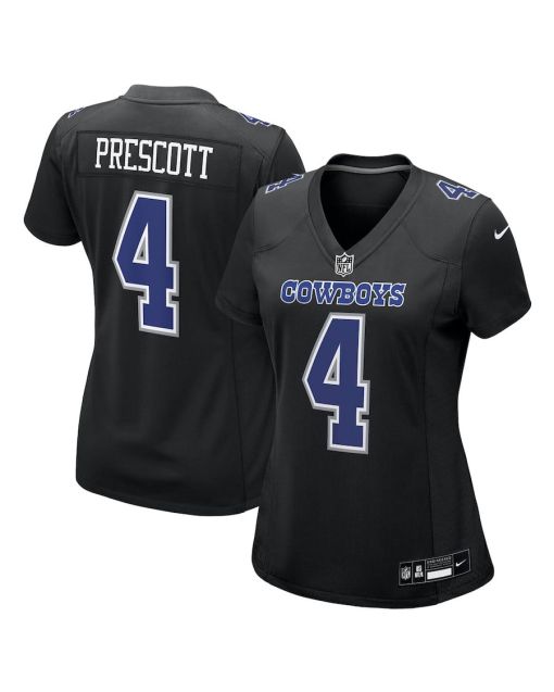 Dak Prescott 4 Dallas Cowboys Women’s Fashion Game Jersey – Carbon Black
