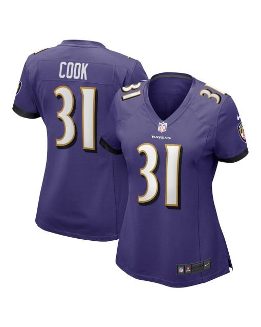 Dalvin Cook 31 Baltimore Ravens Women Game Jersey – Purple