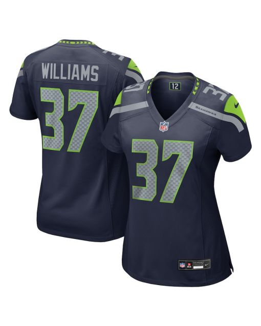 Damarion Williams 37 Seattle Seahawks Women’s Game Jersey – Navy