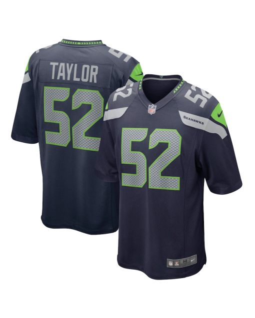 Darrell Taylor 52 Seattle Seahawks Men Game Jersey – College Navy