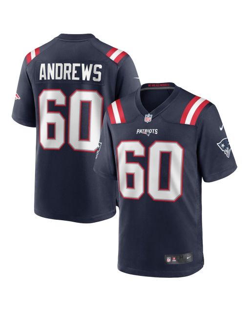 David Andrews 60 New England Patriots Men Game Jersey – Navy