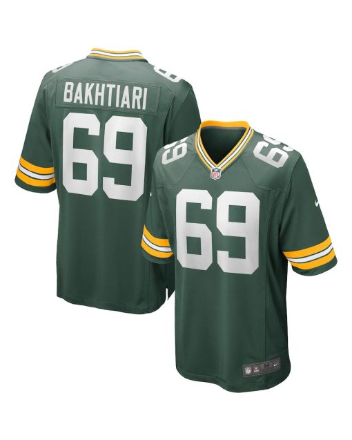 David Bakhtiari 69 Green Bay Packers Men Game Jersey – Green