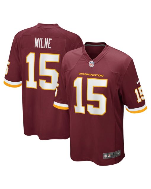 Dax Milne 15 Washington Football Team Men Game Jersey – Burgundy