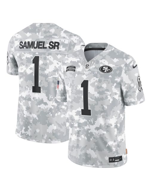 Deebo Samuel Sr 1 San Francisco 49ers 2024 Salute to Service Limited Men Jersey – Arctic Camo