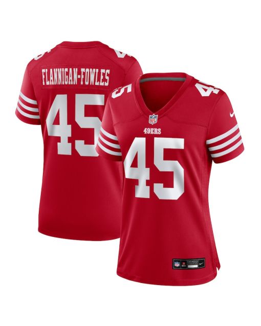 Demetrius Flannigan-Fowles 45 San Francisco 49ers Women’s Game Jersey – Scarlet