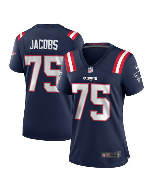Demontrey Jacobs 75 New England Patriots Women’s Game Jersey – Navy