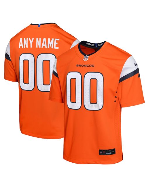 Denver Broncos Custom Game YOUTH Jersey – Orange