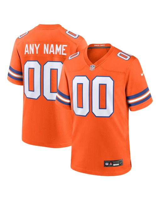 Denver Broncos Mile High Collection 1977 Throwback Custom Game Men Jersey – Orange
