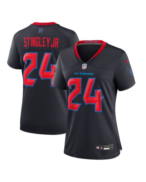 Derek Stingley Jr. 24 Houston Texans Alternate Game Women Jersey – Navy