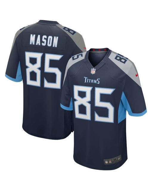 Derrick Mason 85 Tennessee Titans Men Game Retired Jersey – Navy