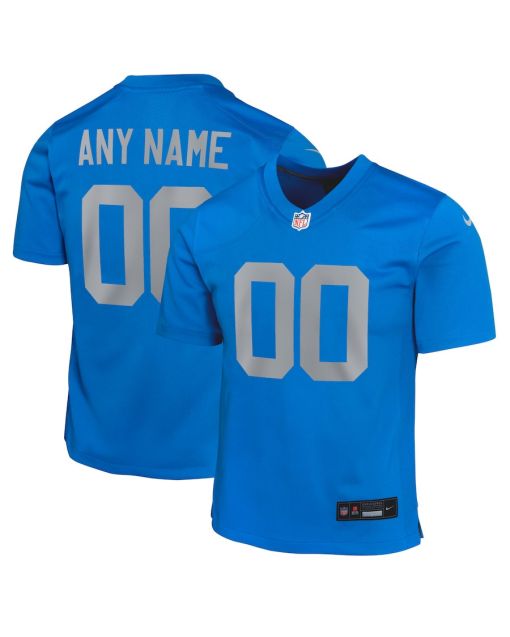 Detroit Lions Alternate Custom Game YOUTH Jersey – Blue