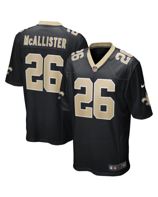 Deuce McAllister 26 New Orleans Saints Men Game Retired Jersey – Black