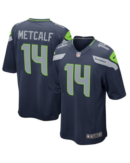 DK Metcalf 14 Seattle Seahawks Men Game Jersey – College Navy