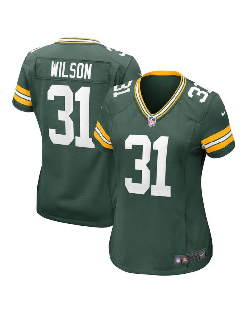 Emanuel Wilson 31 Green Bay Packers Women’s Game Jersey – Green