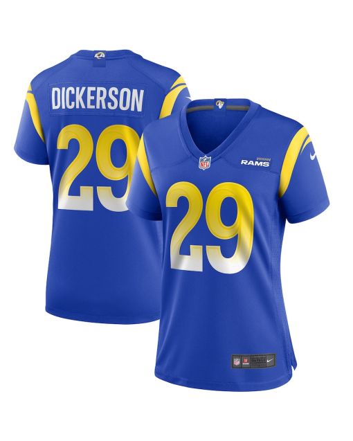 Eric Dickerson 29 Los Angeles Rams Women Game Retired Jersey – Royal
