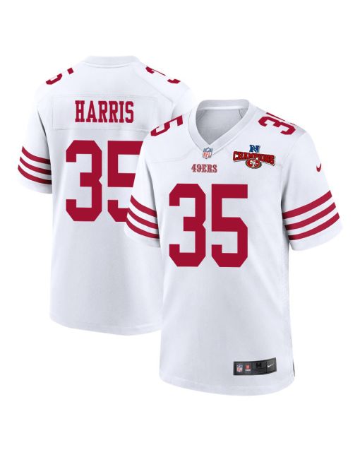 Erik Harris 35 San Francisco 49ers NFC Champions Patch Game Men Jersey – White