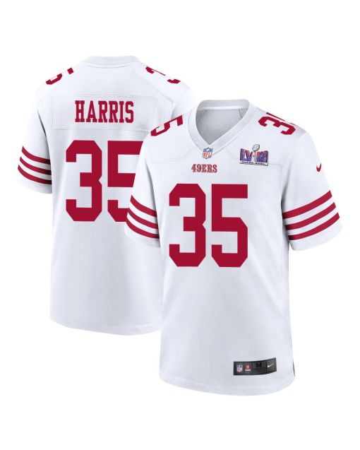 Erik Harris 35 San Francisco 49ers Super Bowl LVIII Patch Game Men Jersey – White
