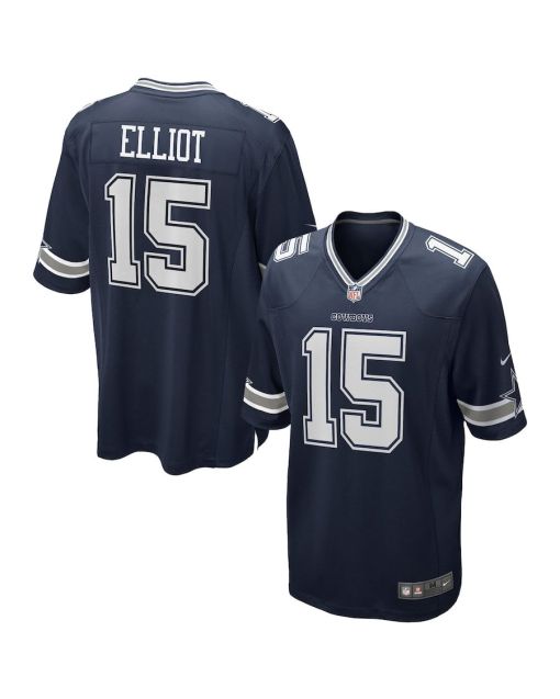 Ezekiel Elliott 15 Dallas Cowboys Team Game Men Jersey – Navy