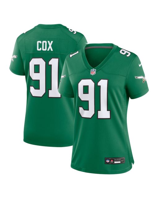 Fletcher Cox 91 Philadelphia Eagles Women’s Alternate Game Jersey – Kelly Green
