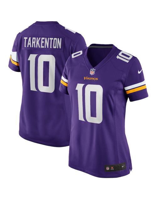 Fran Tarkenton 10 Minnesota Vikings Women Game Retired Jersey – Purple