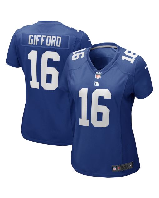 Frank Gifford 16 New York Giants Women Game Retired Jersey – Royal