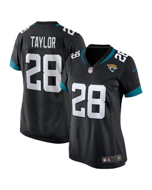 Fred Taylor 28 Jacksonville Jaguars Women Game Retired Jersey – Black